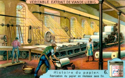 Geschichte des Papiers: 6, um 1900