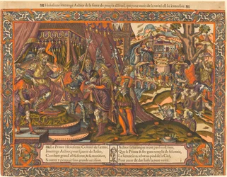 Holofernes verhört Achior