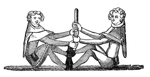 Menschliches Quintain-Wettbewerb