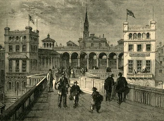 Hungerford Market, von der Brücke, 1850, 1881