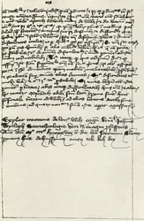 Hus-Transkript von Wycliffes Abhandlung, frühes 15. Jahrhundert, 1947