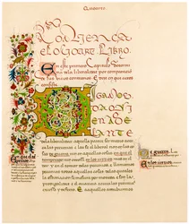 Illuminierter Buchstabe D, 15. Jahrhundert