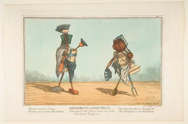 Belebte Werkzeuge, Pl. 2, gewidmet den Hausmädchen und Köchen des Vereinigten Königreichs, ca. 1811