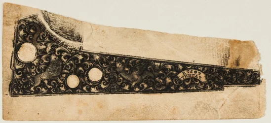 Tintenabdruck von einem Colt-Revolver, ca. 1854