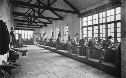 Innenansicht, Thomas Firth & Sons Norfolk Works, Sheffield, ca. 1890