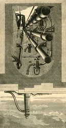 Innenansicht der U-Bahn, Holborn Viaduct, ca. 1876