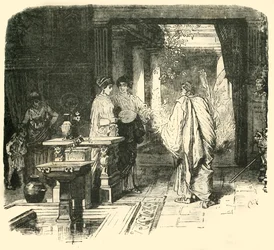 Innenansicht eines römischen Hauses, 1890