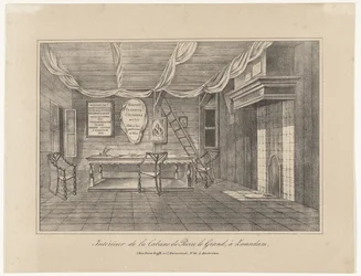 Innenraum des Hauses von Zar Peter in Zaandam, 1697, Mitte des 19. Jahrhunderts