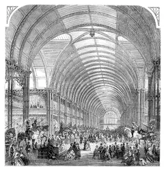 Innenansicht der Manchester-Ausstellung, 1857, spätes 19. Jahrhundert