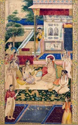 Jahangir und Prinz Khurram mit Nur Jahan