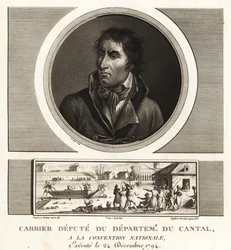 Jean-Baptiste Carrier, Abgeordneter des Départements Cantal im Nationalkonvent, 1794 guillotiniert