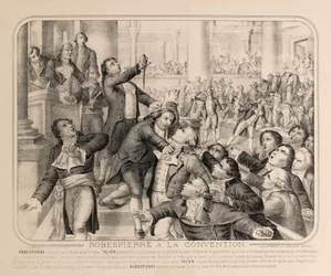 Jean-Lambert Tallien auf der Tribüne des Nationalkonvents am 9. Thermidor..., 1794.