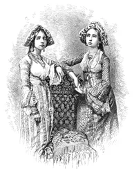 Jüdische Frauen von Kochi, Indien, 1895