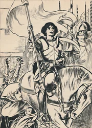 Johanna an der Spitze der Armee, um 1907
