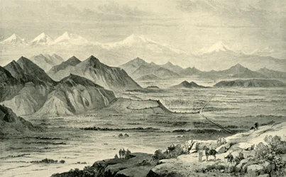 Kabul, Blick nach Norden vom Hügel über dem britischen Lager in Beni Hissar, 8. Oktober 1879, 1901