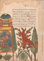 Kalila besucht den eingesperrten Dimna, Folio aus einem Kalila wa Dimna, 18. Jahrhundert