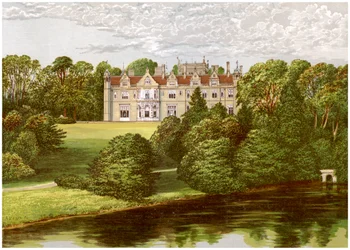 Keele Hall, Staffordshire, Heim der Familie Sneyd, ca. 1880