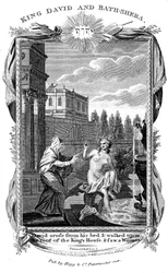 König David blickt auf Bathseba herab