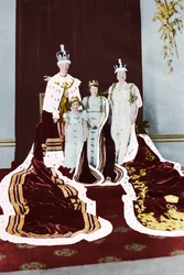 König George VI. und Königin Elizabeth an ihrem Krönungstag, 1937