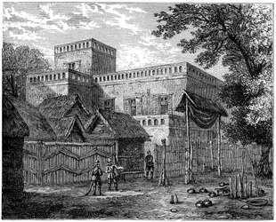Palast von König Koffee, Coomassie, Aschanti-Krieg, Afrika, 1900