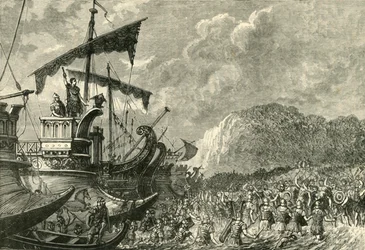 Landung von Julius Caesar in Britannien, 1890