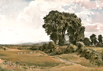 Landschaft, in der Nähe von Wareham, Dorset - eine Freiluftskizze, um 1900