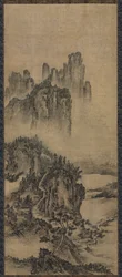 Landschaft mit einem fernen Tempel, frühes 16. Jahrhundert