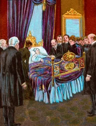 Letzte Momente von Königin Victoria - Szene im Osborne House, 1901, 1902