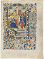 Blatt aus einem Stundenbuch: Die Kreuzigung, Stunden des Kreuzes, um 1435
