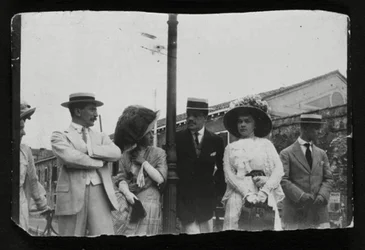 Leon Bakst, russischer Künstler und Designer, und Ballettimpresario Serge Diaghilev, ca. 1910