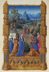 Les Très Riches Heures des Herzogs von Berry, Folio 122v - Die Apostel gehen hinaus, um zu predigen