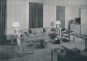 Wohnzimmer in der Wohnung von Samuel A. Marx, 1942