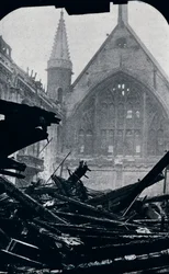 Londons Guildhall nach dem Brand vom 29. Dezember