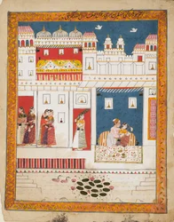Liebende in einer Palastszene, ca. 1700