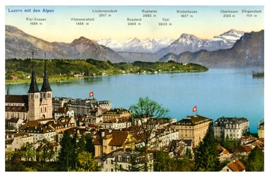 Luzern und die Alpen, Schweiz, 20. Jahrhundert