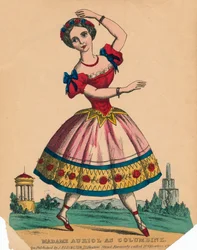 Madame Auriol als Columbine, ca. 1849