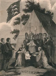 Magna Carta, unterzeichnet von König Johann, 1215