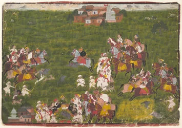 Maharana Sangram Singh jagt Wildschweine, ca. 1725