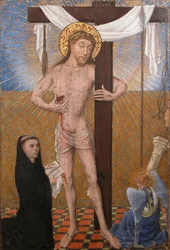 Der Schmerzensmann mit kniendem Stifter, viertes Viertel des 15. Jahrhunderts mit modernen Ergänzungen
