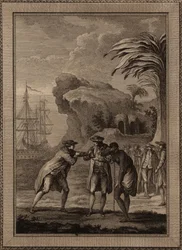 Mann verkauft eine Sklavin, 1775