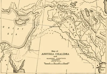 Karte von Assyrien, Chaldäa und angrenzenden Ländern, 1890