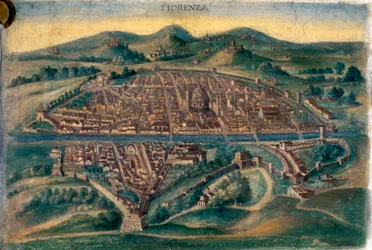 Karte von Florenz, 15. Jahrhundert