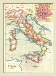 Karte von Italien, 1902