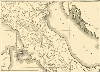Karte von Nord- und Mittelitalien, 1890