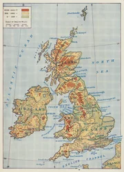Karte der Britischen Inseln, 1910