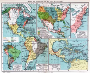 Karten zur Veranschaulichung der Geschichte Amerikas, 1901