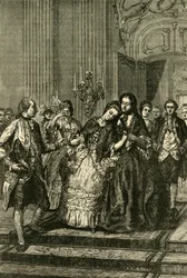Marie Antoinette nimmt Abschied von der Mutter, 1770, 1890