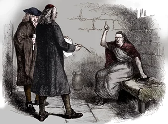 Martha Corey und ihre Ankläger, Salem, Massachusetts, ca. 1692