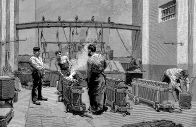 Schmelzhaus in der Pariser Münze, 1892