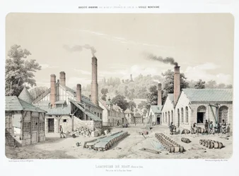 Metalle, Zink Zinkwalzwerke in Bray, Frankreich